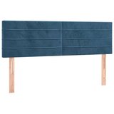 vidaXL Krevet box spring s madracem LED tamnoplavi 140x190 cm baršun | shoptok.hr