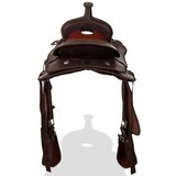 vidaXL Western sedlo, uzda in oprsnica pravo usnje 17" rjave barve | Shoptok.si