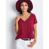 BASIC Feel Good T-shirt-RV-TS-4832.16P-burgundy | Shoptok.si