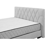 MID.YOU POSTELJA Z VZMETNICO 180 cm x 200 cm , tekstil, leseni material svetlo siva | Shoptok.si