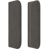  Vzglavje z ušesi temno sivo 183x16x78/88 cm žamet, (20793123) | Shoptok.si