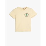 Koton T-Shirt Short Sleeve Crew Neck Print Detail Cotton Cene