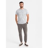 Ombre Men's patterned cotton short-sleeved T-shirt - white | Shoptok.si