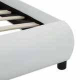  Okvir za krevet od umjetne kože s LED svjetlom bijeli 90x200 cm | Eponuda.com