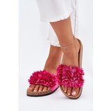 Boto Ladies Slippers On Cork Sole With Flowers Fuchsia Ferenza | Shoptok.si