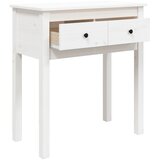  Konzolni stol bijeli 70 x 35 x 75 cm od masivne borovine | shoptok.hr
