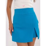 Fashion Hunters Blue elegant skirt and shorts with slit