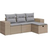 vidaXL 4-dijelni set vrtnih sofa s jastucima bež od poliratana | shoptok.hr