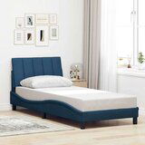  Posteljni okvir brez vzmetnice modra 90x190 cm tkanina Cene