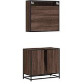 vidaXL 2-dijelni set kupaonskog namještaja boja smeđeg hrasta drveni | shoptok.hr