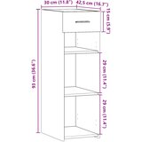  Komoda boja dimljenog hrasta 30x42,5x93 cm konstruirano drvo | shoptok.hr
