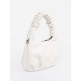 Shelvt Small white handbag with crinkle handle | shoptok.hr
