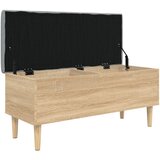 Klupa za pohranu boja hrasta 102x42x46 cm od konstruiranog drva | shoptok.hr