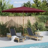  Vrtni suncobran s drvenom šipkom 350 cm bordo | shoptok.hr