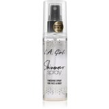 L.A. Girl Cosmetics Shimmer Spray sprej za fiksiranje šminke za lice i tijelo nijansa Gold 80 ml | shoptok.hr