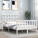 Maison Chic Posteljni okvir - Dvoposteljna postelja - Zakonska postelja brez vzmetnice bel 120x200 cm trdna borovina-J11173, (21766586) | Shoptok.si