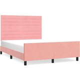  Za krevet s uzglavljem ružičasti 140x190 cm baršunasti | shoptok.hr