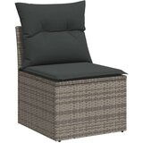  6-dijelni set vrtnih sofa od poliratana s jastucima sivi | shoptok.hr