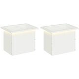  Vrtna posuda za sadnju s LED svjetlom 2 kom. Bijela - Bijela 30 x 40 x 30 cm 2 | shoptok.hr