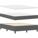 vidaXL Box Spring postelja s preprosto - temno siva, 140x190 cm, tkanina | Shoptok.si