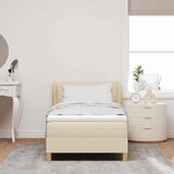 s opruga kutije s uzglavljem Krema 90 x 190 cm tkanina | shoptok.hr