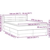  Krevet s oprugama i madracem ružičasti 140x210 cm baršunasti | shoptok.hr