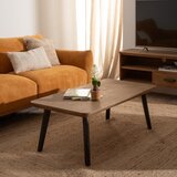 Ixia Smeđi stolić za kavu od masivne jele 60x120 cm Paul – | shoptok.hr