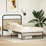  Posteljni okvir brez vzmetnice 107x203 cm dim. hrast inž. les, (21607993) | Shoptok.si