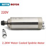 RATTMMOTOR 2.2KW vodno hlajen motor vretena, visoka hitrost 24000 RPM, konstrukcija iz nerjavečega jekla, samo vreteno 220V, (5000159943) | Shoptok.si