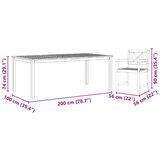  Vrtni set za objed 9 pcs Smeđa Čvrsto drvo akacije | shoptok.hr
