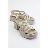 LuviShoes Senza Women's Beige Skin Genuine Leather Sandals | ePonuda.com
