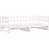  Dnevni ležaj na izvlačenje bijeli 2x(90x200)cm masivna borovina | Eponuda.com