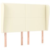  Uzglavlje s ušima krem 147x23x118/128 cm od umjetne kože | Eponuda.com