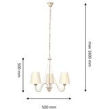  Luster na lancu MALBO 3xE27/15W/230V bež | Eponuda.com