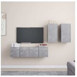  4-dijelni set TV ormarića siva boja betona od iverice | shoptok.hr