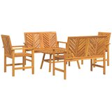  Set lounge namještaja za vrt 5 pcs Smeđa Čvrsto drvo akacije | shoptok.hr