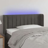  LED posteljno vzglavje temno sivo 103x16x78/88 cm žamet, (20737615) Cene