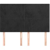  Posteljno vzglavje 4 kosa črn 72x5x78/88 cm žamet, (20952253) | Shoptok.si