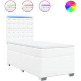 Maison Chic Box spring postelja - Vzmetna postelja z vzmetnico bel 100x200 cm umetno usnje SL18116, (21894589) | Shoptok.si