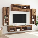  Set TV komoda S LED lampica 6 pcs Staro drvo Konstruirano drvo | shoptok.hr