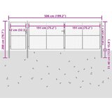  Vrtna vrata Čelik 500x150 cm Srebrna | shoptok.hr