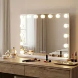 Hollywoodsko ličilno ogledalo s 3 barvami svetlobe, nastavljivo svetlostjo in upravljanjem na dotik, 58 x 43 cm