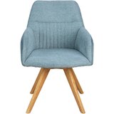 Linea Natura naslanjač, les, tekstil barve hrasta, žadasto zelena | Shoptok.si