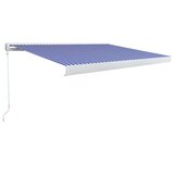  Kazetna tenda na ručno uvlačenje 400 x 300 cm plavo-bijela | shoptok.hr