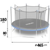  Vrtna trampolina 15 ft / 465 cm s unutarnjom zaštitnom mrežom i ljestvama, Neo-Sport | shoptok.hr