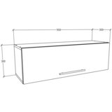 MID.YOU viseča nizka omarica arila l, siva | Shoptok.si