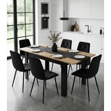  Pravokutni rastezljivi stol 120–160 × 80 cm za kuhinju i blagovaonicu, za 4–6 osoba, artisan hrast | shoptok.hr