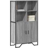 vidaXL Visoka omara siva sonoma 79,5x35,5x137,5 cm inženirski les | Shoptok.si