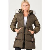 Dewberry Z6705 LADIES COAT-OUTDOOR KHAKI Cene