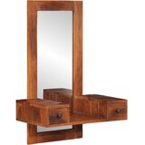  Stensko ogledalo s predali 60x33x90 cm masivni les akacija, (21826958) | Shoptok.si